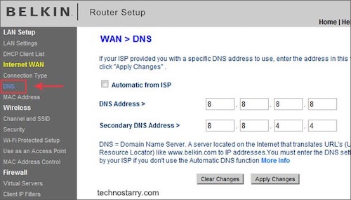 cambiar DNS 