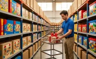 Selección de regalos y cajas de juegos en los pasillos de las mejores tiendas de juguetes online en Uruguay.