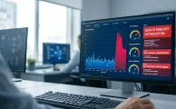 Panel de monitoreo técnico mostrando alertas de tiempo de respuesta agotado y error interno de servidor en un lanzamiento masivo.
