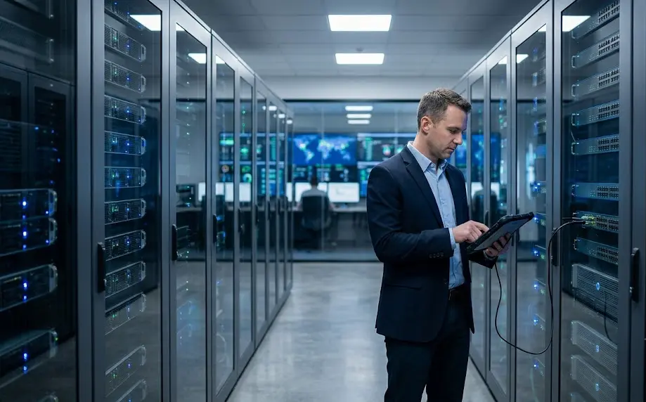 Esquema de servidores de almacenamiento seguro y automatizacion de flujos corporativos mediante inteligencia artificial.