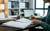 Contadora revisa facturas internacionales y un certificado de residencia fiscal para evitar riesgos fiscales de operar desde Uruguay en la región